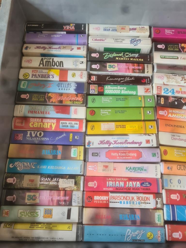 180+ tapes Indonesië, Cd's en Dvd's, Cassettebandjes, Gebruikt, Ophalen of Verzenden, Origineel, Pop