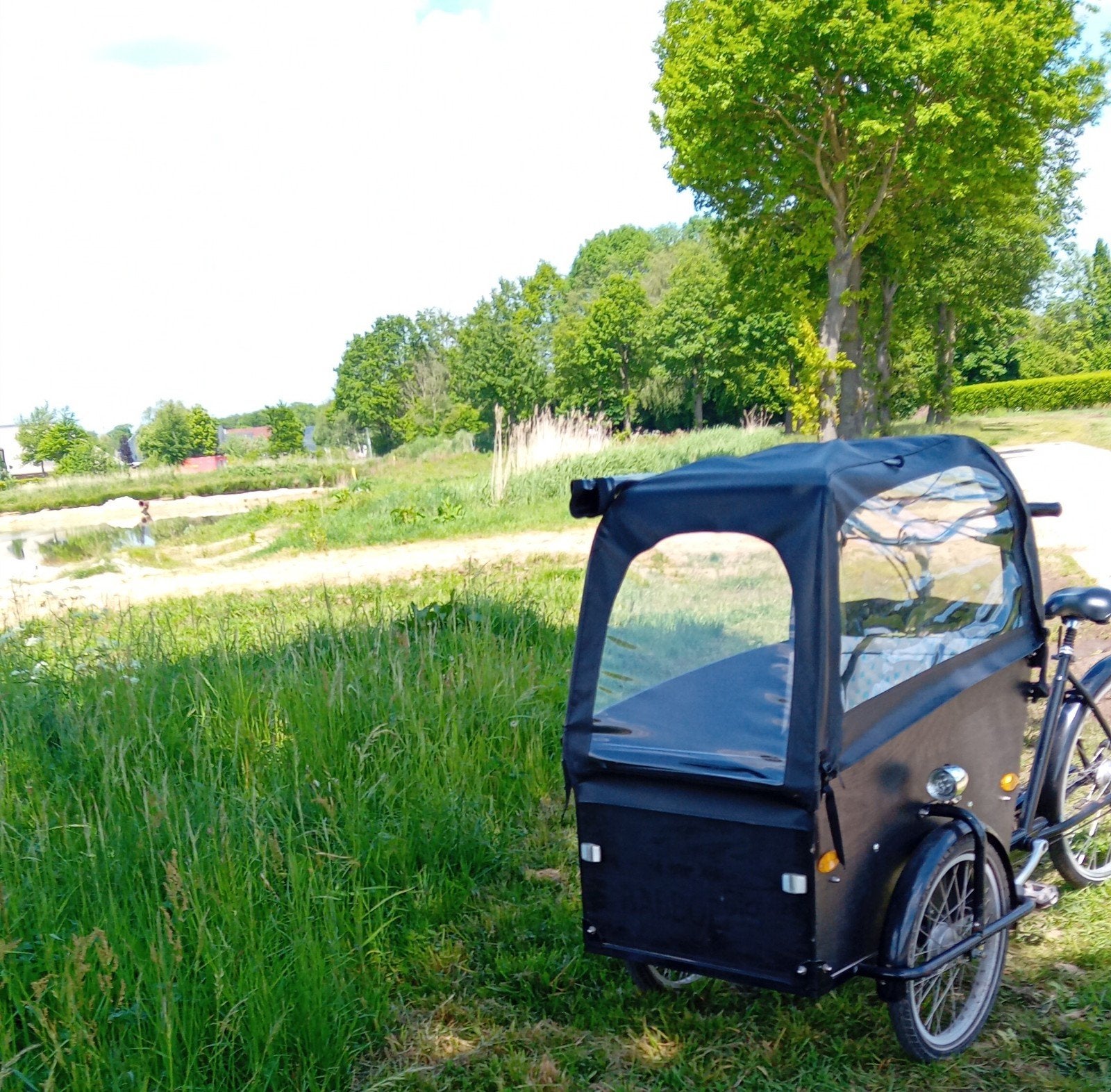 Goedgekeurde Babboe Big  bakfiets, 4 kinderen of meer, Gebruikt, Huif, Schijfrem