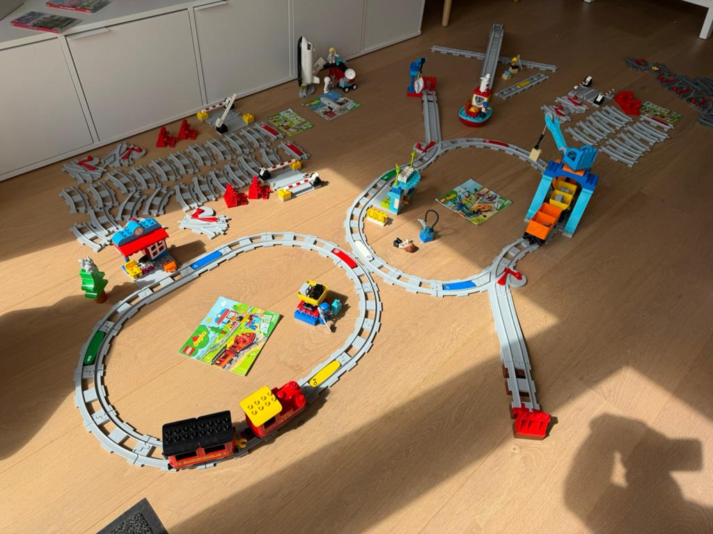 LEGO Duplo Stoomtrein 10874, Goederentrein 10875 en meer, Ophalen of Verzenden, Zo goed als nieuw, Duplo