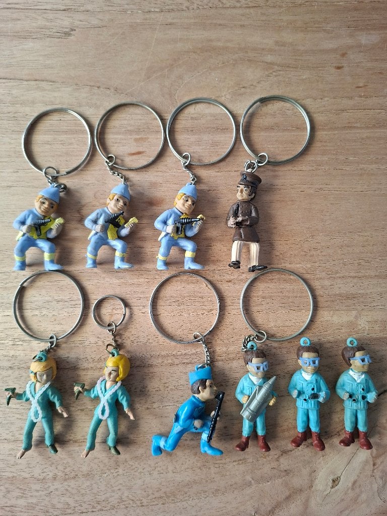Oude sleutelhanders Thunderbirds, Ophalen of Verzenden, Gebruikt, Knuffel of Figuurtje