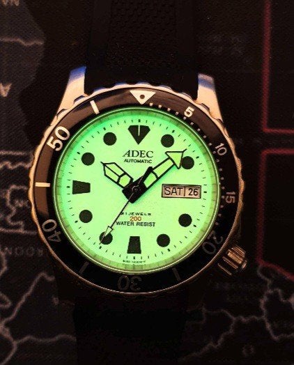 Skindiver. Vintage ADEC (by Citizen) Automatic Diver 200, Ophalen of Verzenden