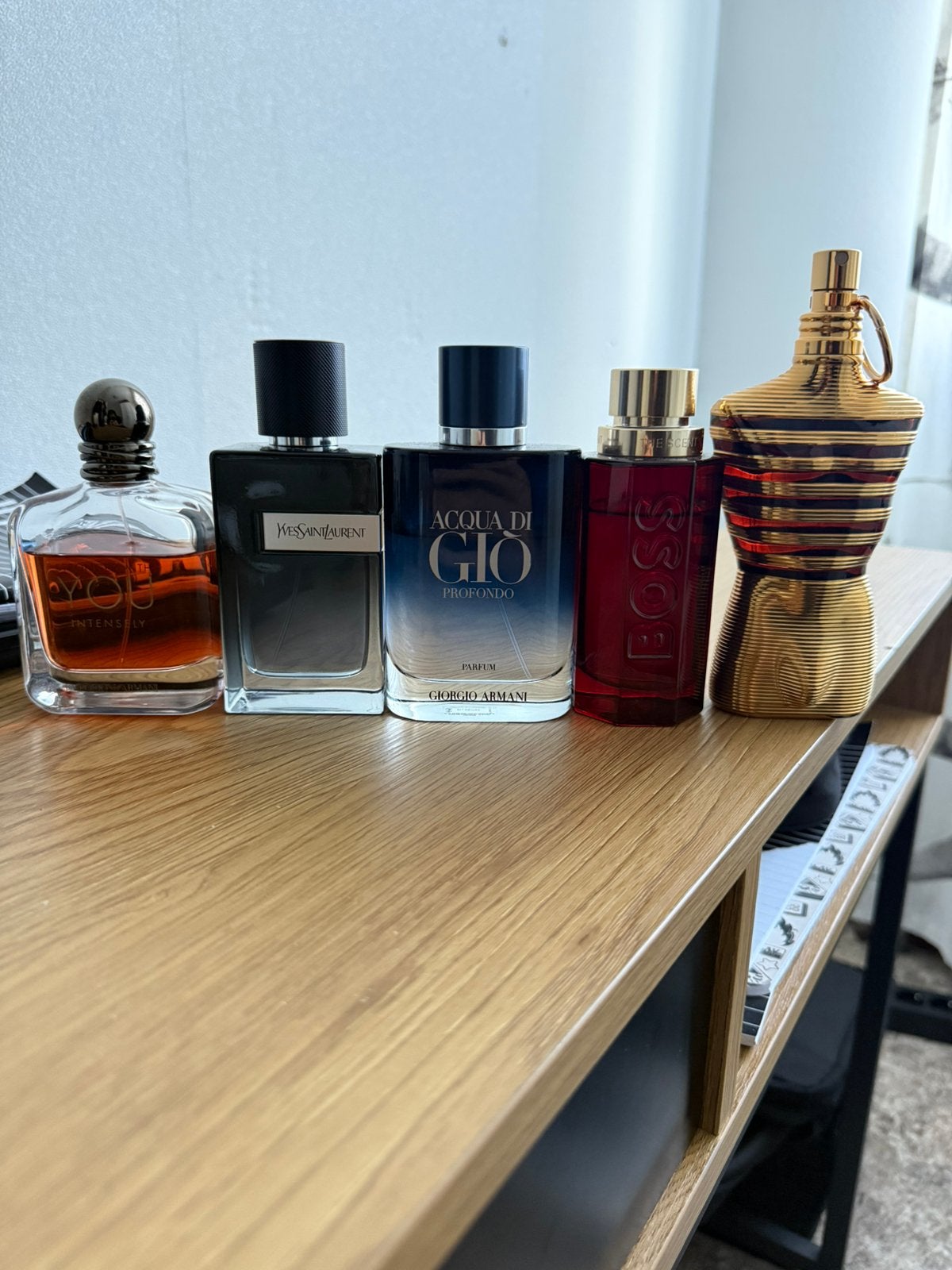 5 Originele Herenparfums | Armani, YSL, JPG & Boss, Ophalen, Zo goed als nieuw