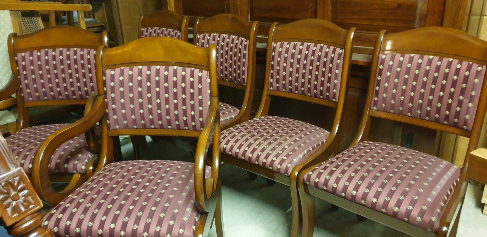 Set van 6 helder taxus eetkamerstoelen, Ophalen