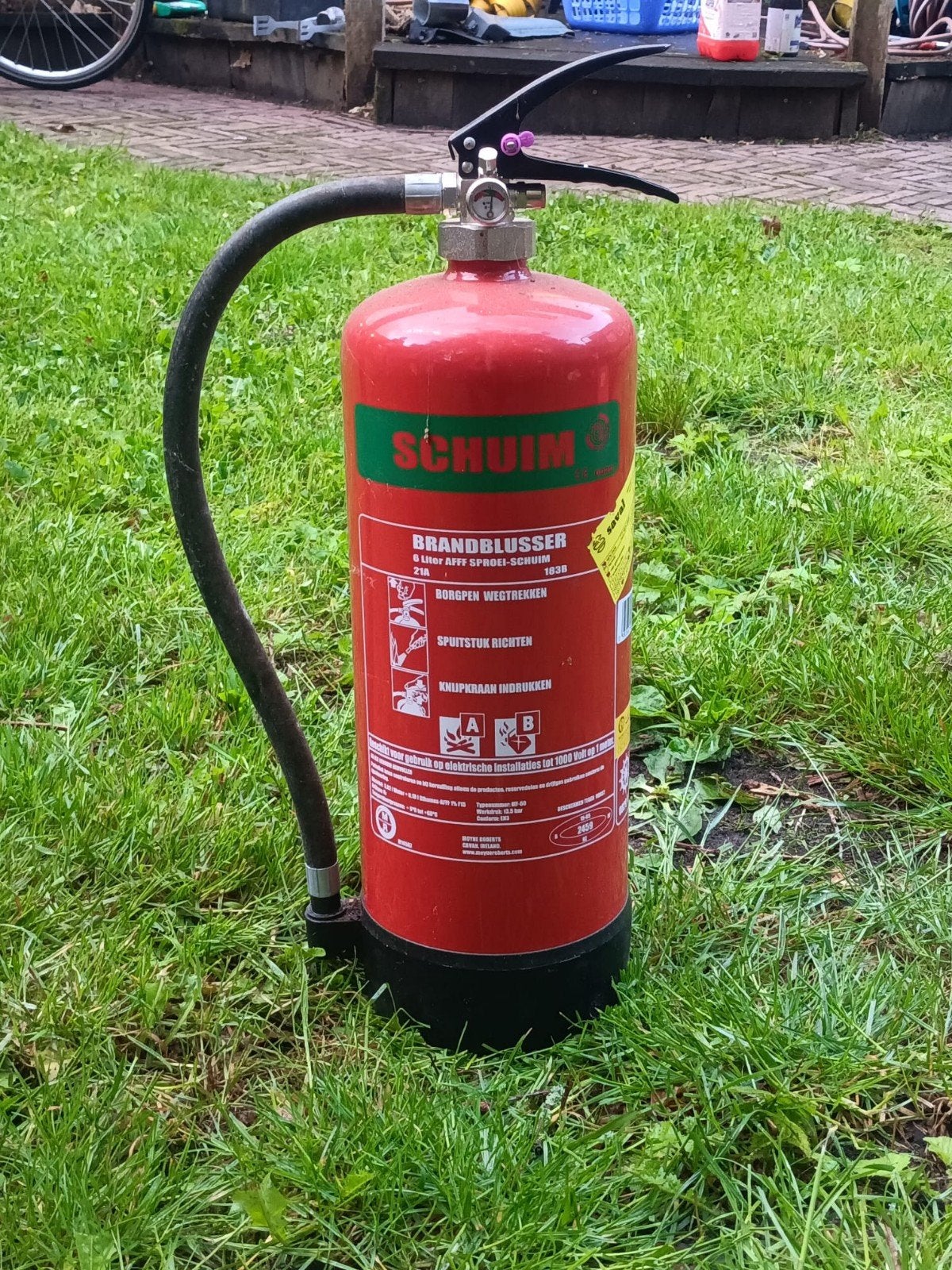 Schuim brandblusser, Ophalen, Nieuw