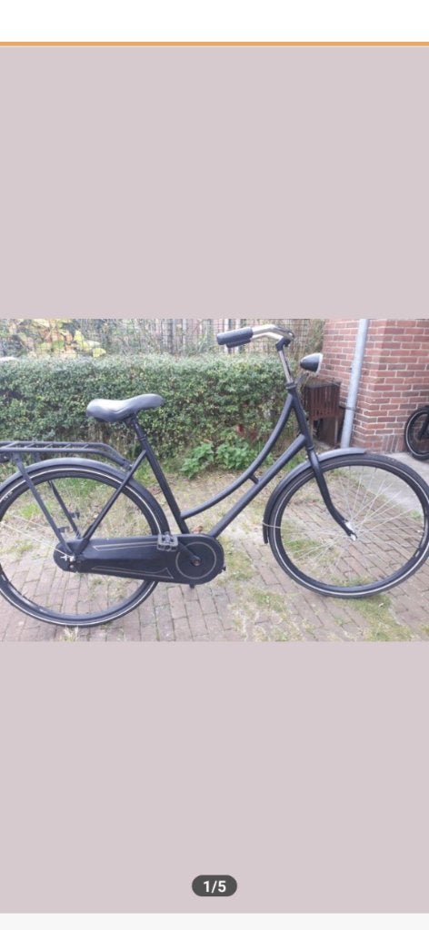 Te koop omafiets met terugtraprem met slot, 56 cm of meer, Ophalen, Gebruikt, Terugtraprem