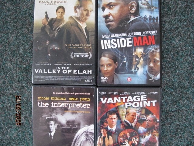 53D,5: valley elah -inside man -interpreter -vantage point, Engels, Nederlands, Actiethriller, Ophalen of Verzenden
