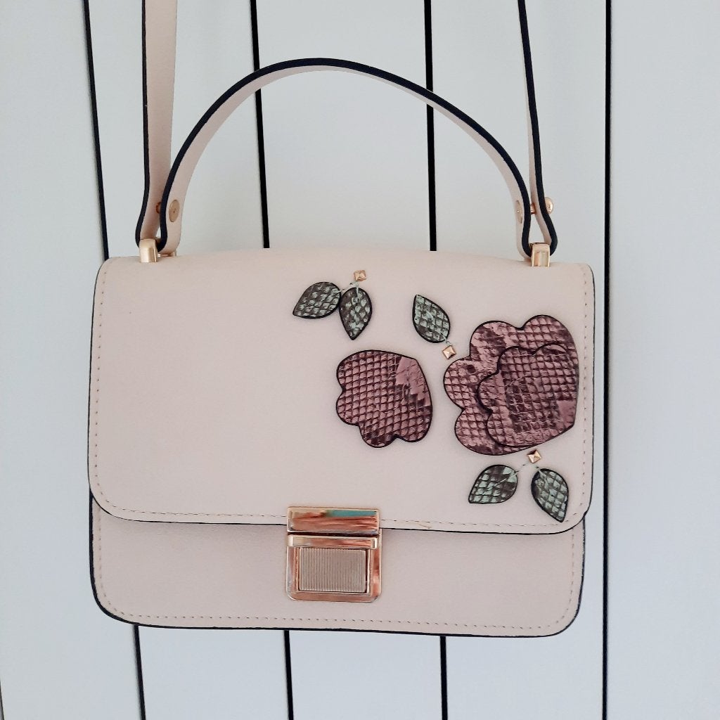 Spring Bag H&M | PS Fashion | Handtas in beige/roze, Ophalen of Verzenden, Zo goed als nieuw, Zwart, Handtas