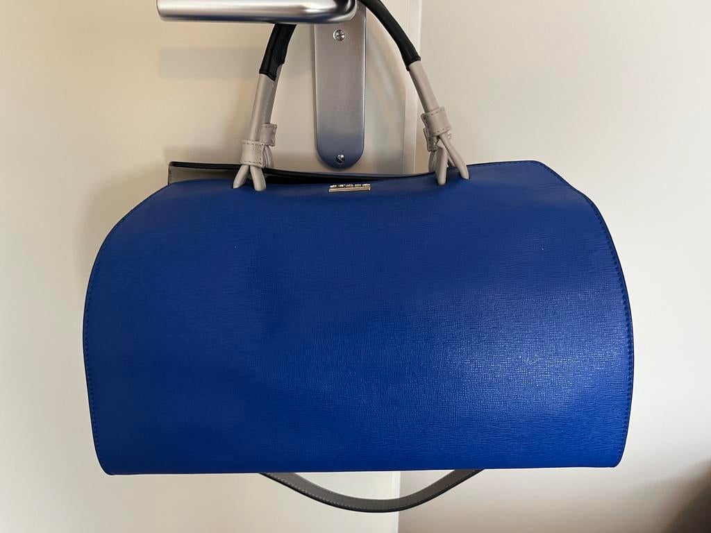 Furla Venus handbag; vintage tas, Ophalen of Verzenden, Zo goed als nieuw, Blauw, Handtas