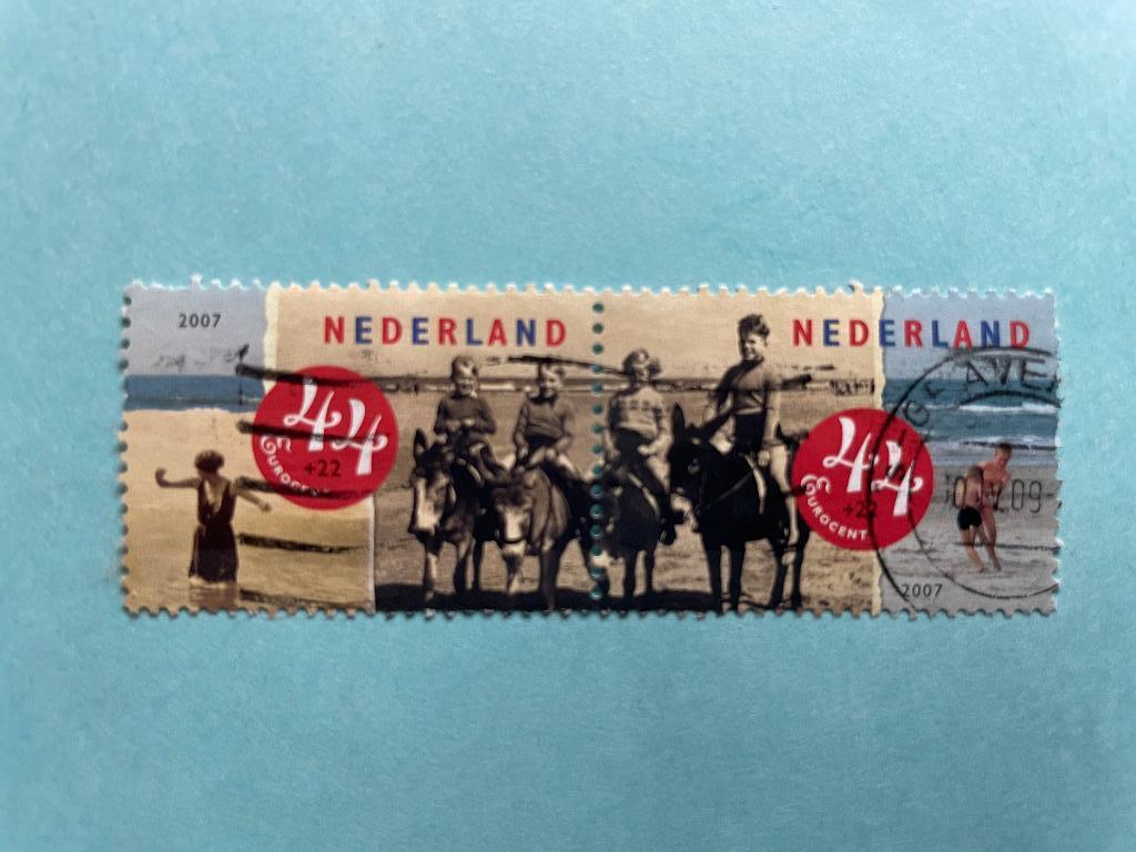 Postzegels Strandpret Toen en Nu 2007, Verzenden, Na 1940, Postfris