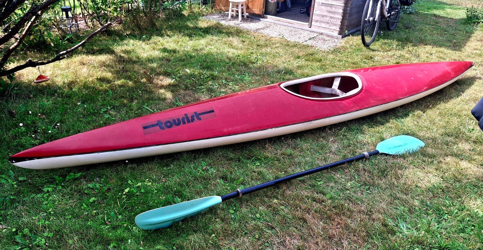 Brewi kano (450x60cm) met peddel en boei, Ophalen, Gebruikt, 1-persoons