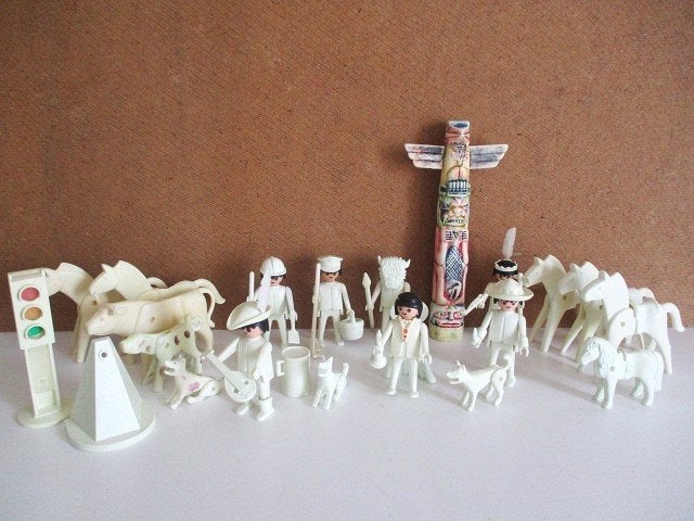 playmobil color totumpaal +allerlei  zie foto,s lees beschr., Ophalen of Verzenden, Gebruikt, Los playmobil