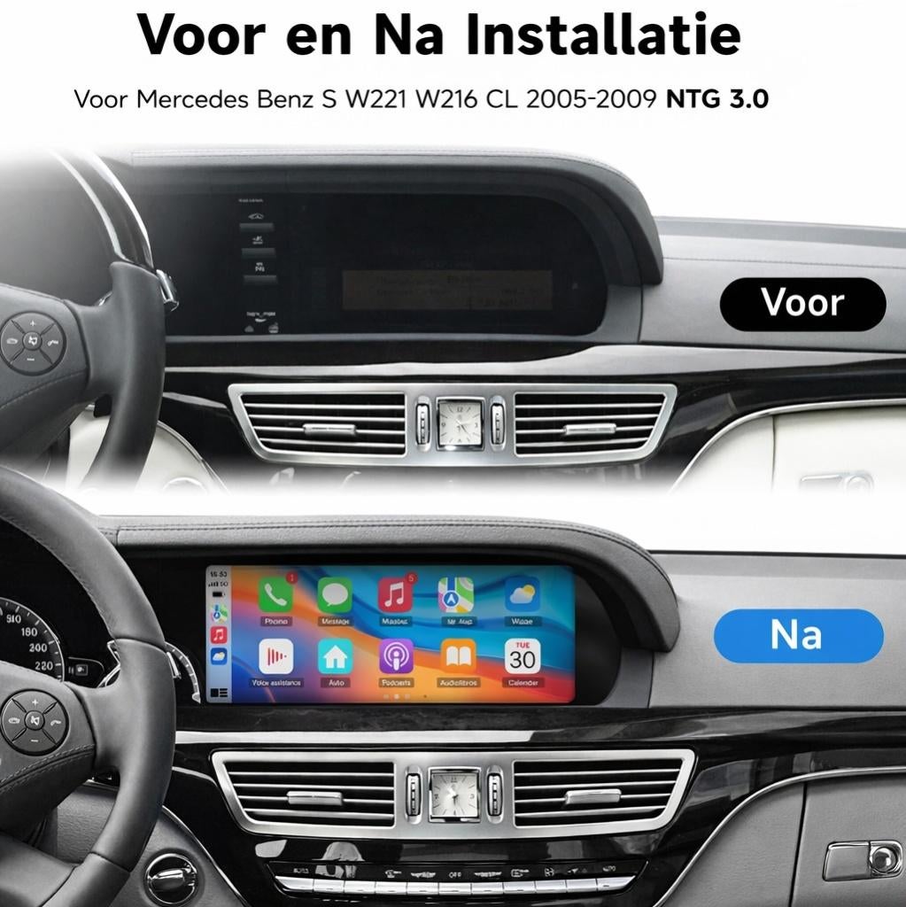 Carplay Navigatie Mercedes w221 S klasse 2007 android 14 usb, Oberonweg 262 3208pg, Nieuw, Ophalen of Verzenden, Dynavin