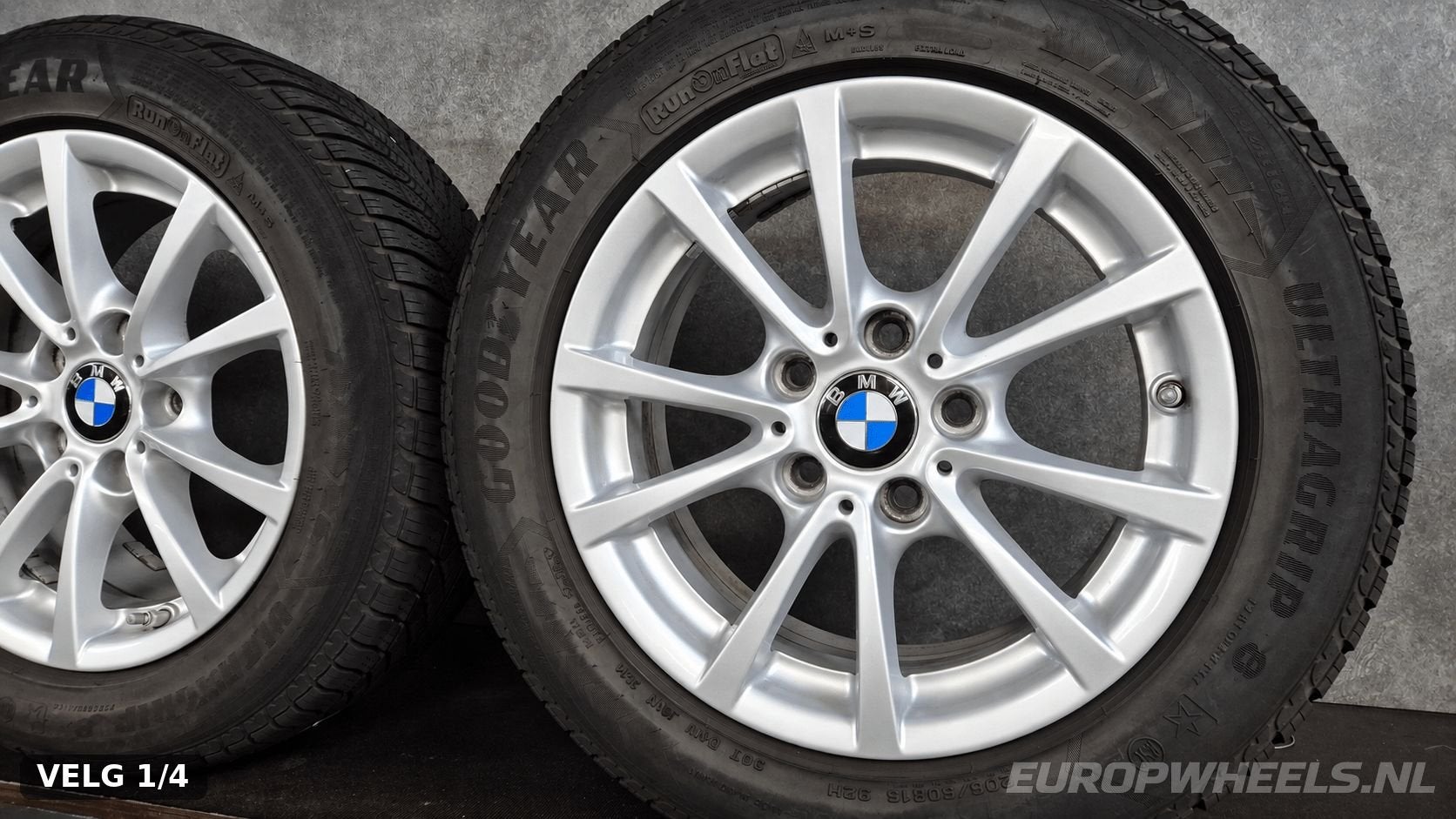 16 inch BMW F30 F31 F36 418d velgen winterbanden 390, Gebruikt, -, Banden en Velgen, -