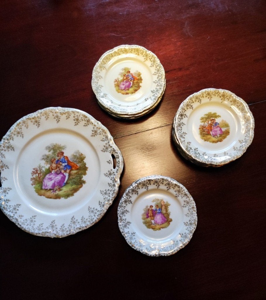 13 Delige vintage gebakset, Ophalen of Verzenden