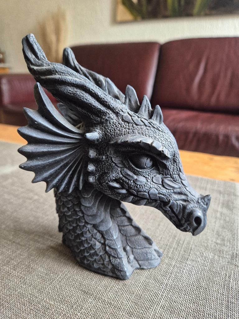 Gothic dragon head (drakenhoofd) beeldje, Verzamelen, Beelden en Beeldjes, Ophalen of Verzenden, Zo goed als nieuw, Fantasy