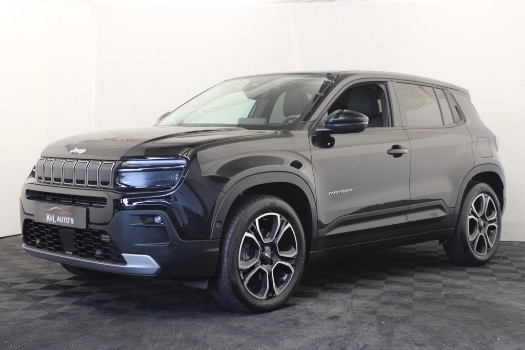 Jeep Avenger 1.2 e-Hybrid Summit (bj 2024, automaat), Auto's, Jeep, 1263 kg, Gebruikt, Zwart, Leder en Stof