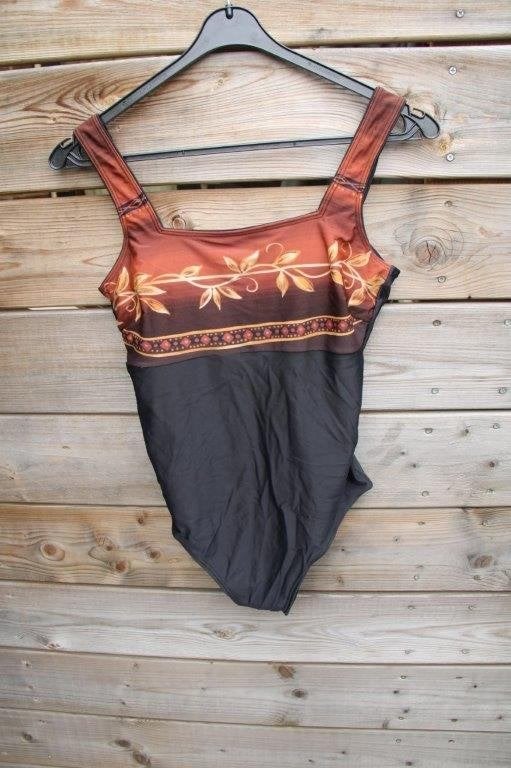 Badpak zwart/ bruin mt 38B Vaste prijs, Kleding | Dames, Ophalen of Verzenden, Zo goed als nieuw, Zwart, Badpak
