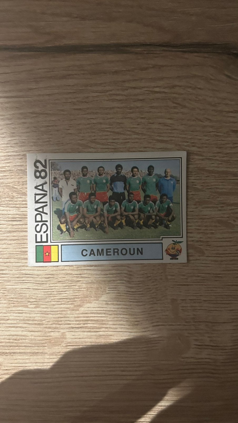 Panini Espana 82 plaatje team Kameroen WK 82, Hobby en Vrije tijd, Stickers en Plaatjes, Verzenden, Zo goed als nieuw, Plaatje