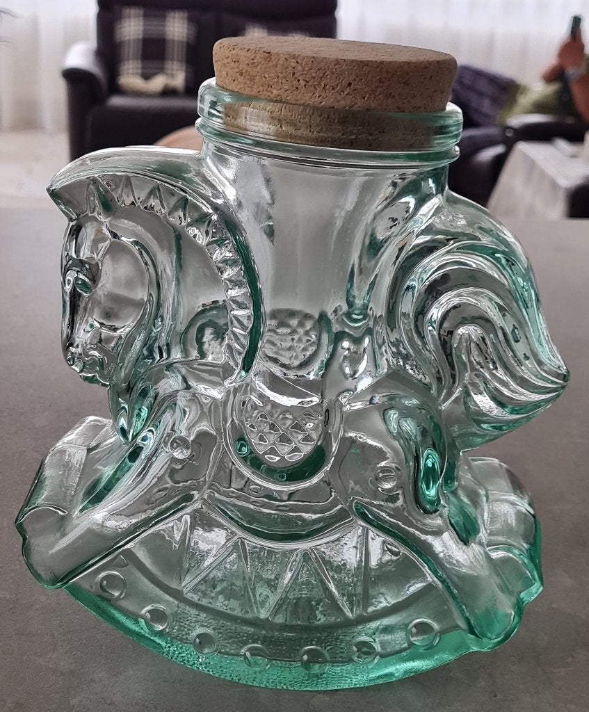 Prachtige glazen pot - Hobbelpaard - jaren '60 - Italy, Ophalen of Verzenden