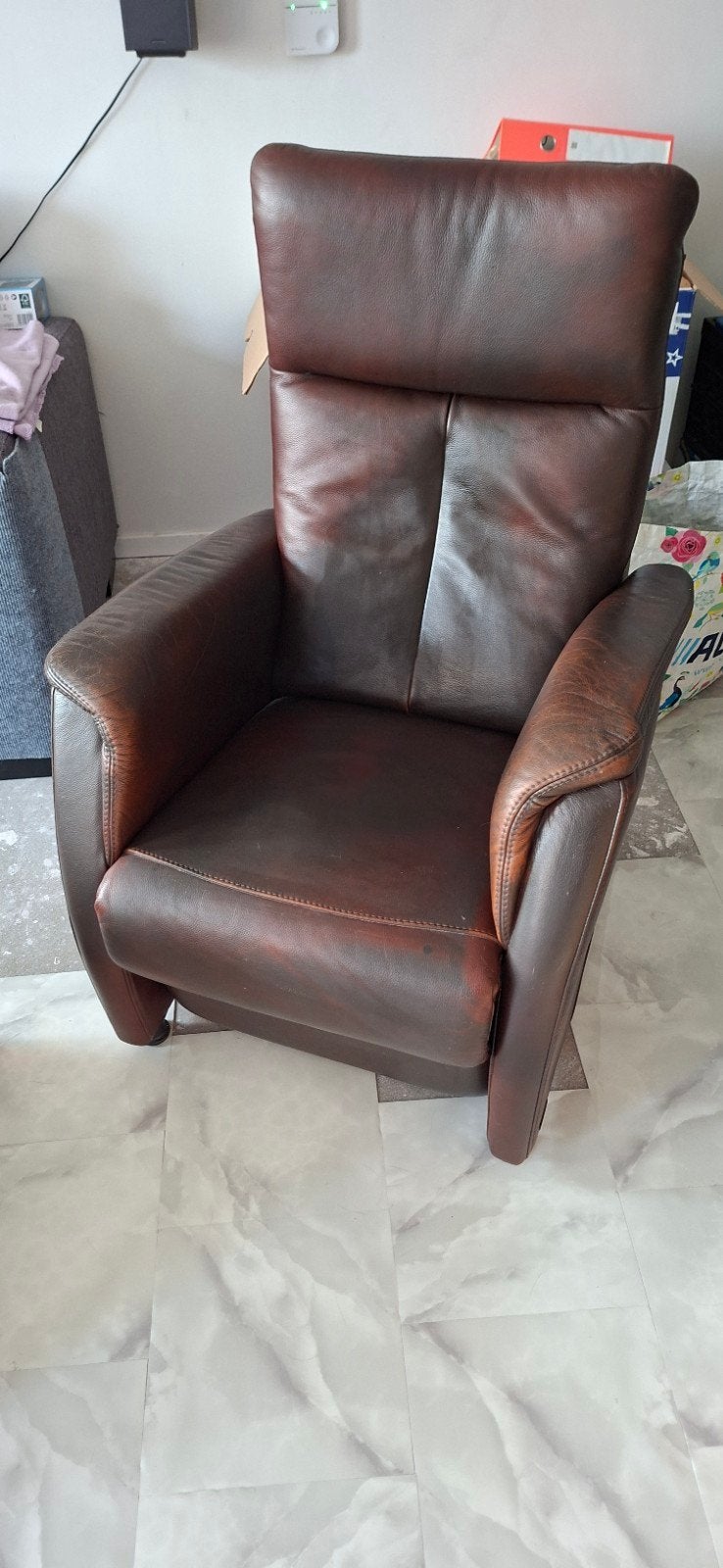 Prominent Sta op stoel - Leder, goed onderhouden, Ophalen, Gebruikt, 75 tot 100 cm, Leer