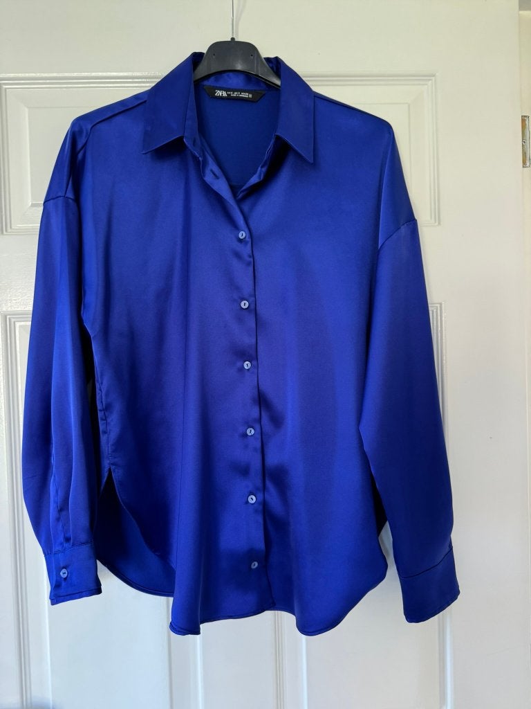 Koningsblauwe blouse Zara maat S, Blauw, Zara, Ophalen of Verzenden, Zo goed als nieuw