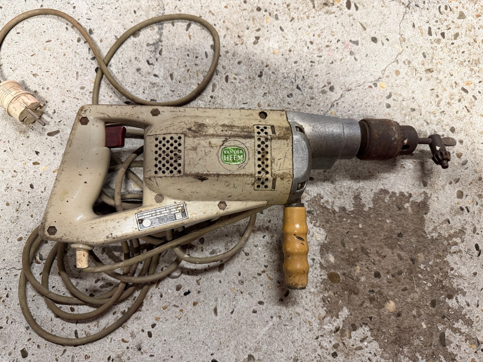 Vintage Boormachine - VanderHeem HBM133/011 - Heavy Duty, Ophalen of Verzenden, Gebruikt, 600 watt of meer, Boormachine