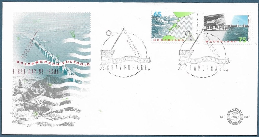 NL FDC Voltooiing Deltawerken Blokje Vlinder 1986, Postzegels en Munten, Verzenden, Na 1940, Postfris