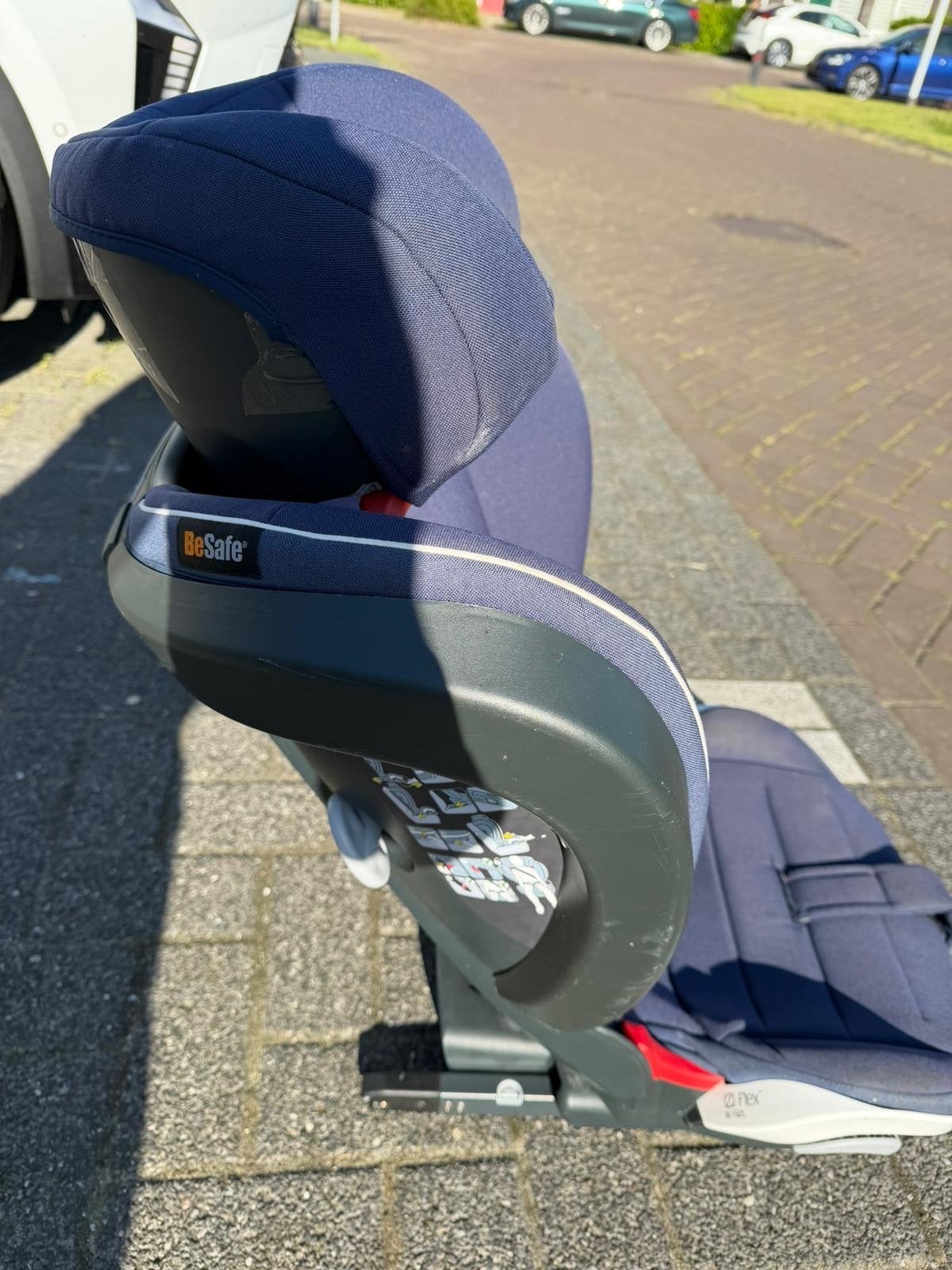 BeSafe iZi Flex FIX i-Size autostoel - Blauw, Overige merken, Autogordel of Isofix, Gebruikt, 15 t/m 36 kg
