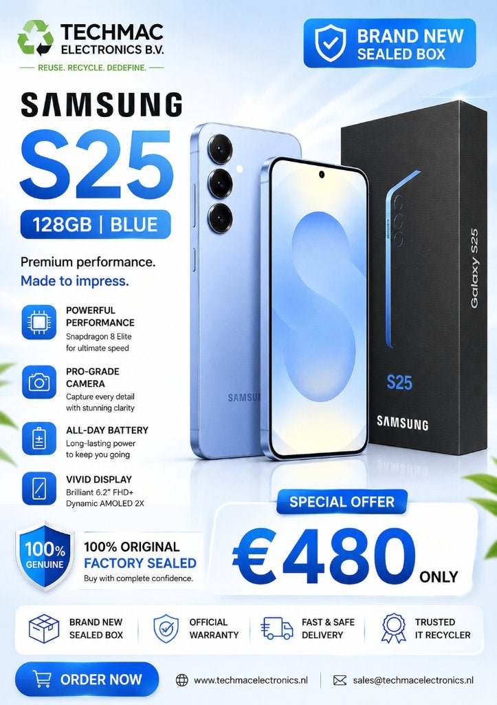 Samsung Galaxy S25-128GB - BLUE NEW BOX, Overige modellen, SAMSUNG, Blauw, Nieuw