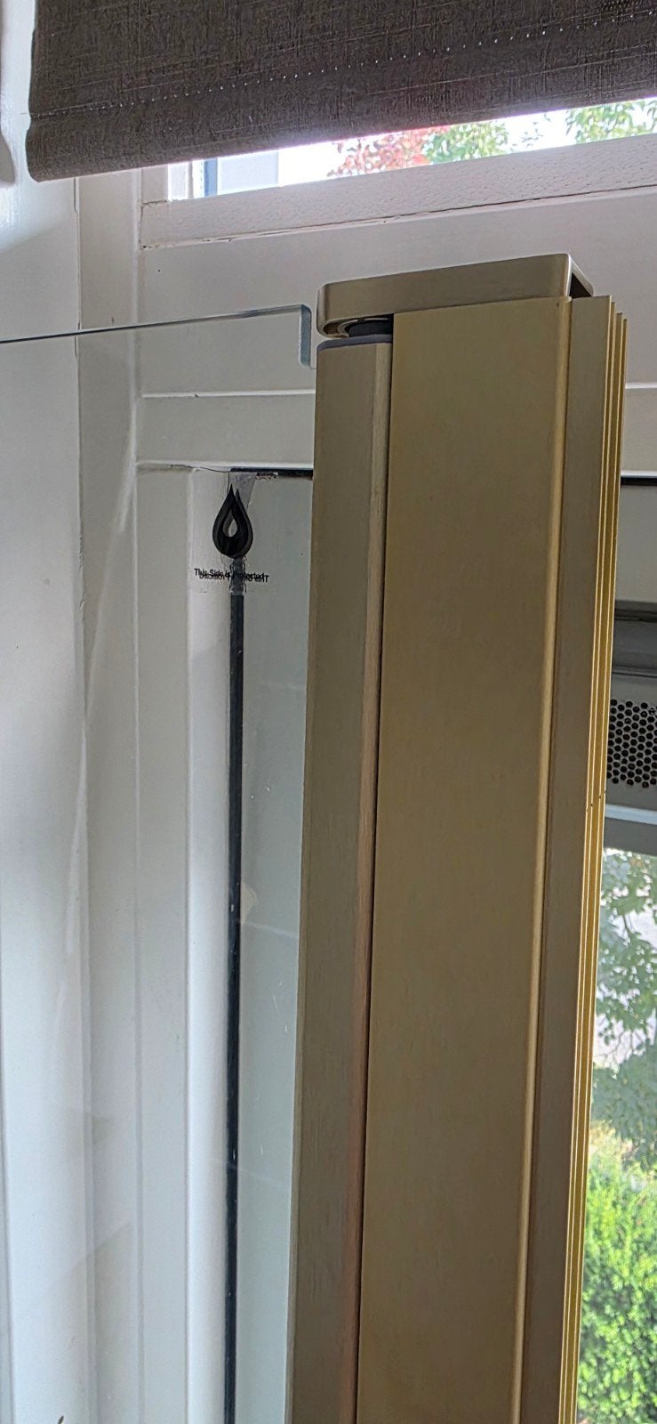 Fortifura Galeria Douchedeur - 100x200 Geborsteld Goud, Ophalen, Zo goed als nieuw, Glas, Douche