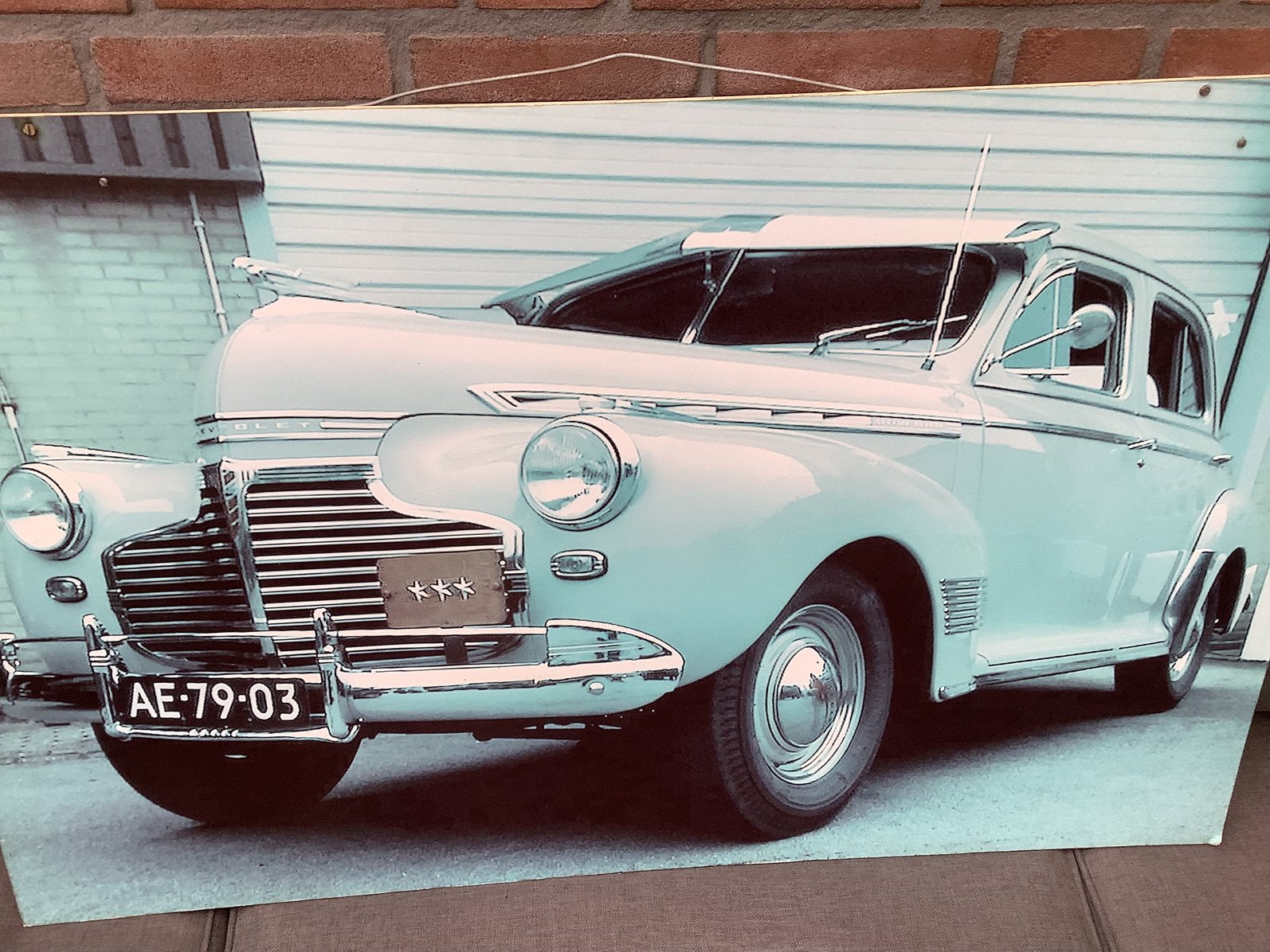 Plaat. Oude auto  prent, Ophalen of Verzenden, Zo goed als nieuw, Overige merken