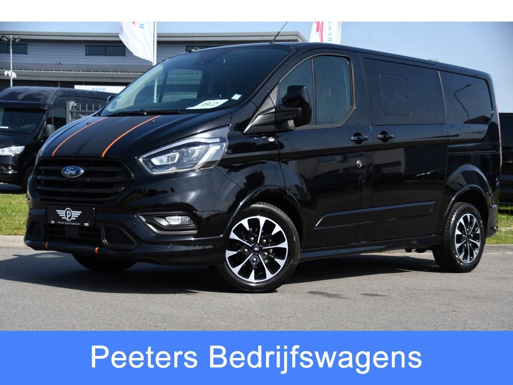 Ford Transit Custom 310 2.0 TDCI L1H1 Sport DC Camera, Cruis, Auto's, Gebruikt, 4 cilinders, Zwart, Bedrijf