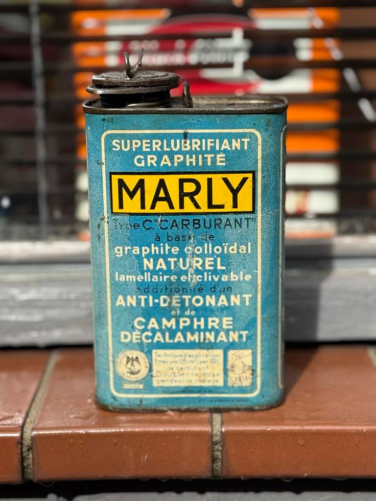 Vintage Marly Graphitolie blik - Type C "Carburant", Ophalen