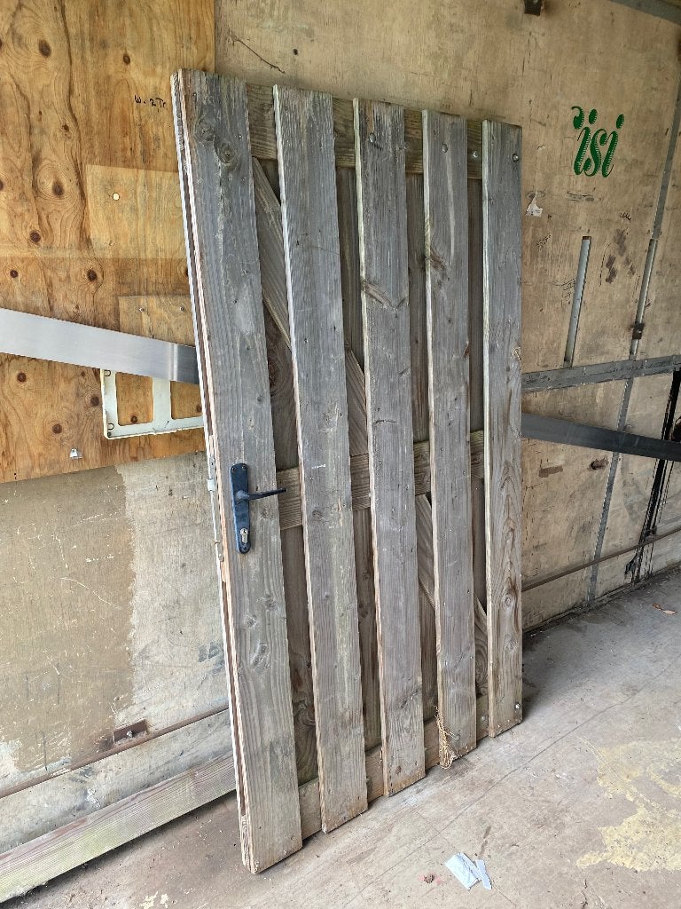 Houten poort, Ophalen, Gebruikt, Minder dan 100 cm, Draaipoort