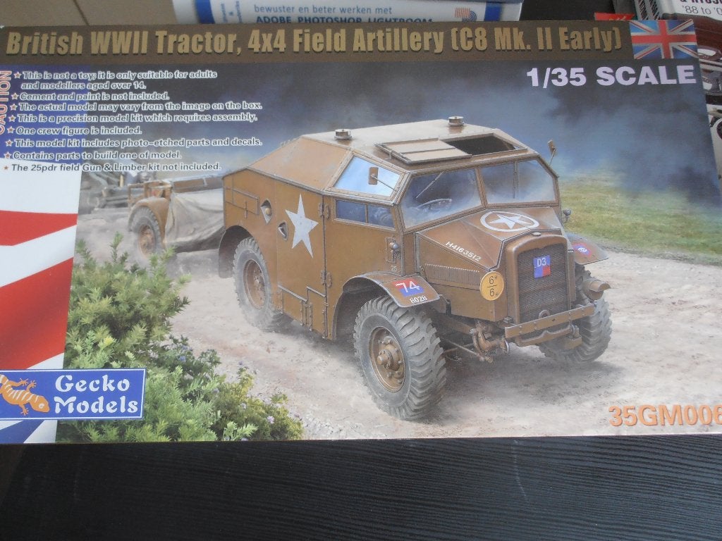Bouwpakket Britisch WW11 Tractor 4x4 Field Artillery, Ophalen of Verzenden, Nieuw, 1:32 tot 1:50, Overige merken