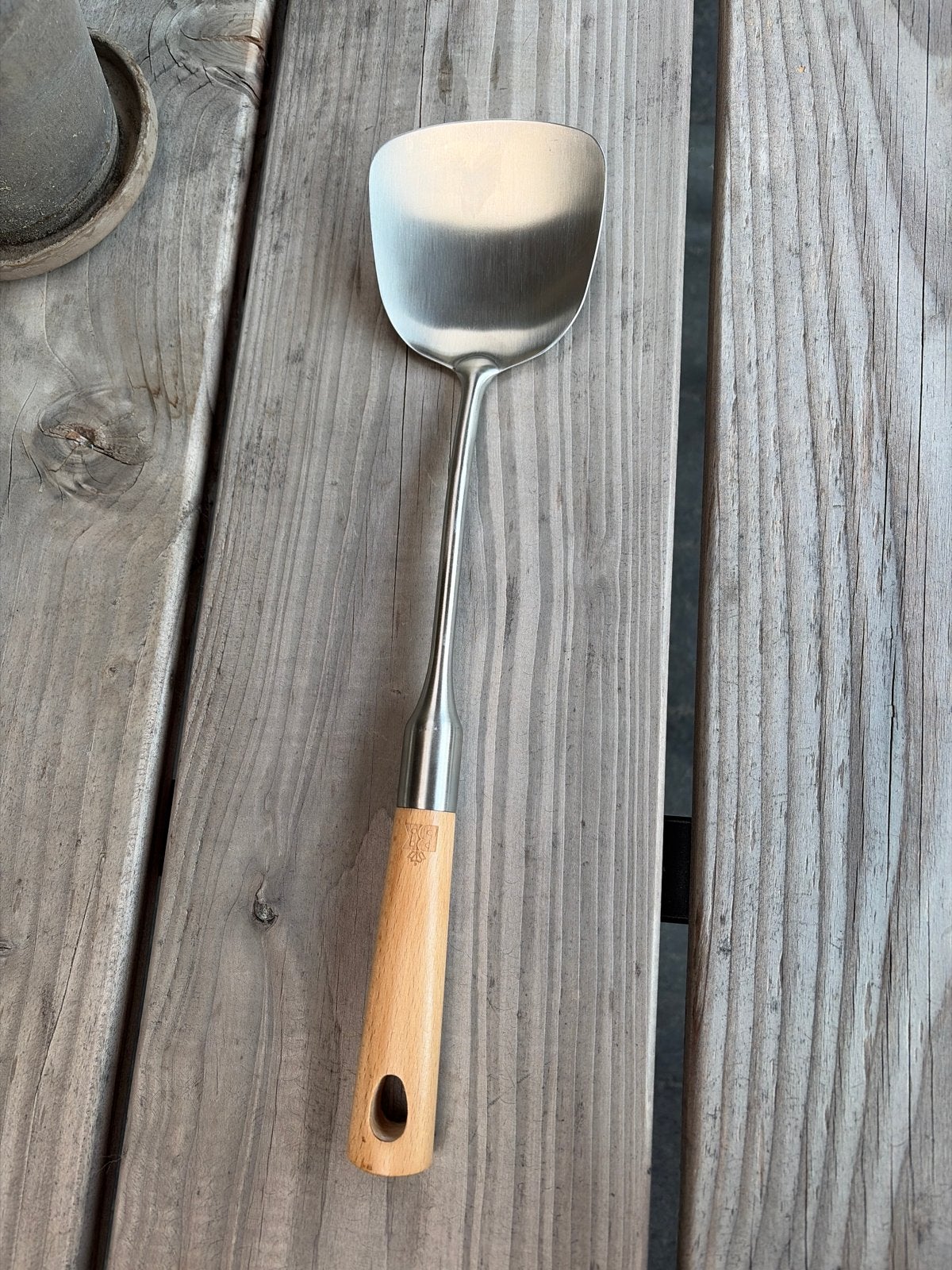 NIEUW BK Wokspatel RVS met houten handvat, Overige typen, Ophalen of Verzenden, Metaal, Overige merken