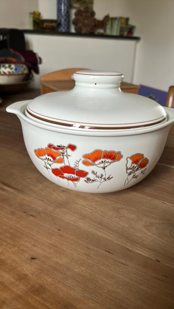 Vintage 1970s Royal Doulton fieldflower dekschaal, Ophalen of Verzenden
