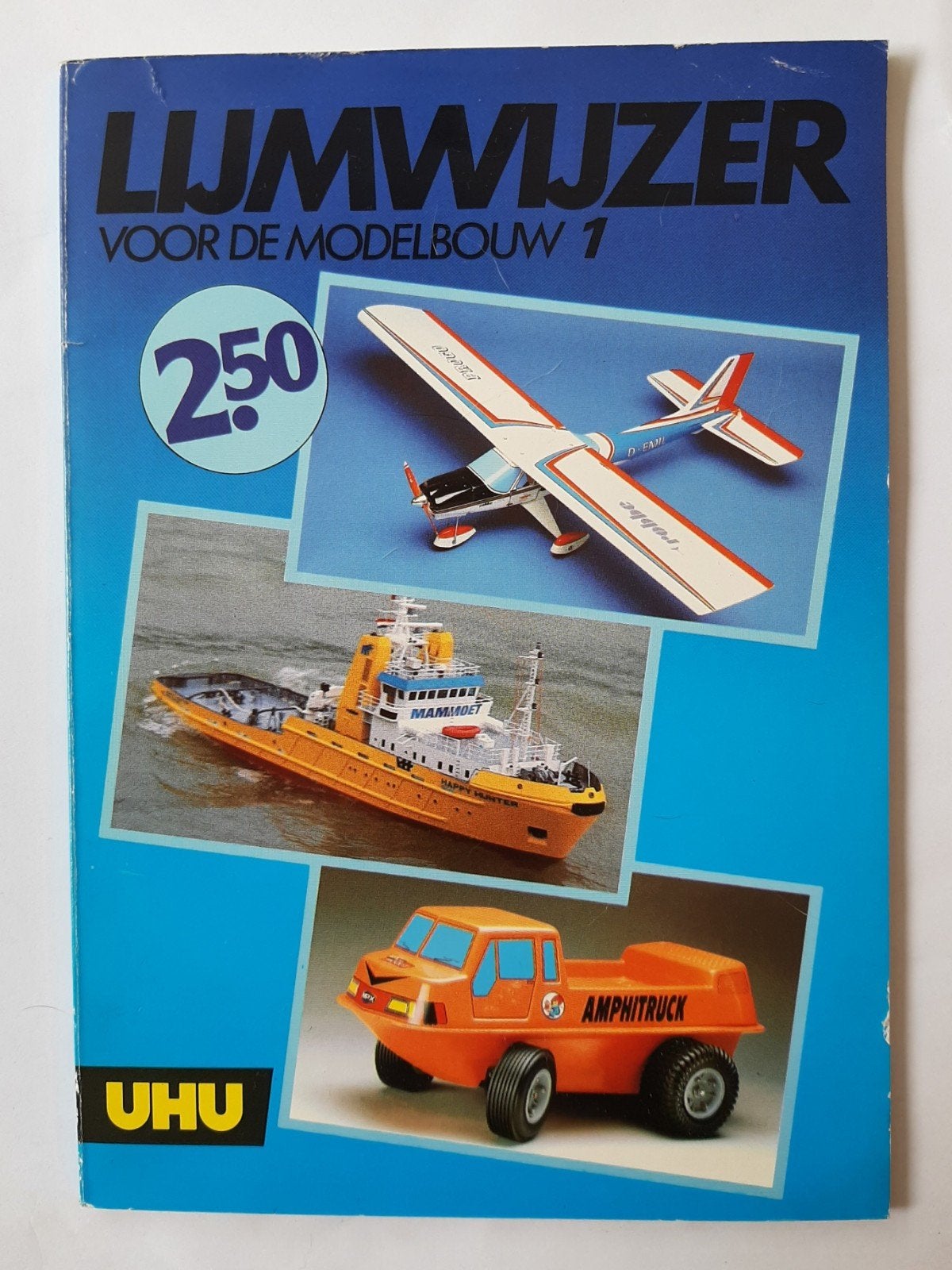 2 Boekjes Lijmwijzer Modelbouw UHU 1982 - Deel 1 & 2, Boeken, Techniek, Gelezen, Ophalen of Verzenden