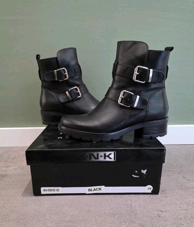 Dames KNK lederen leren leer laarzen laarsen zwart, Kleding | Dames, Schoenen, Ophalen, Zwart, Lage of Enkellaarzen, KNK