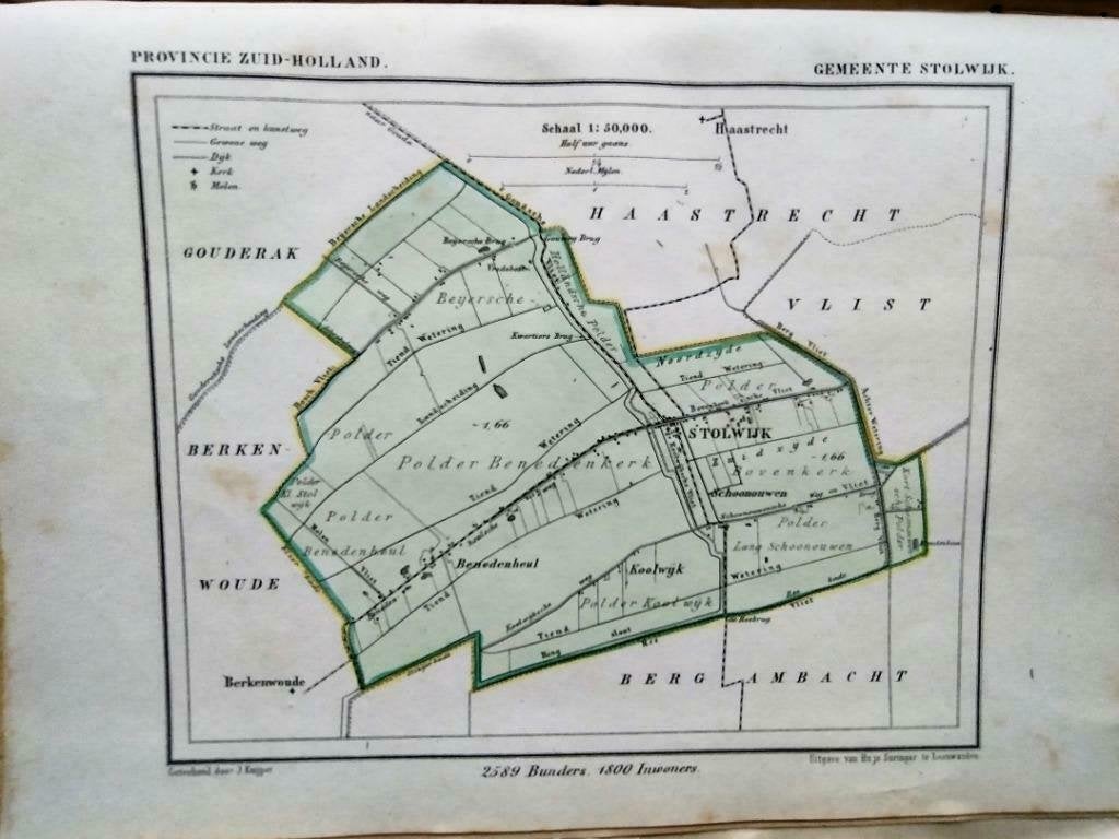 177 / Stolwijk Schoonauwen / Koolwijk Litho  Kuyper ZH, Ophalen of Verzenden