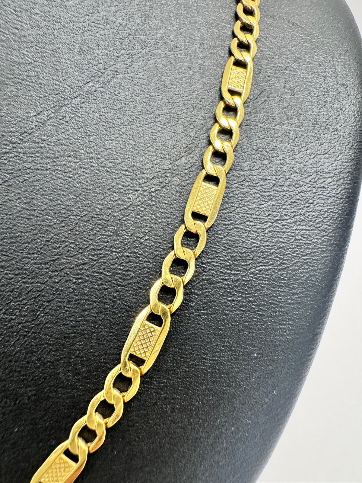17693 14kt Gouden Fantasie Figaro Ketting 60cm - Nieuwstaat, Ophalen of Verzenden, Nieuw, Goud, Goud