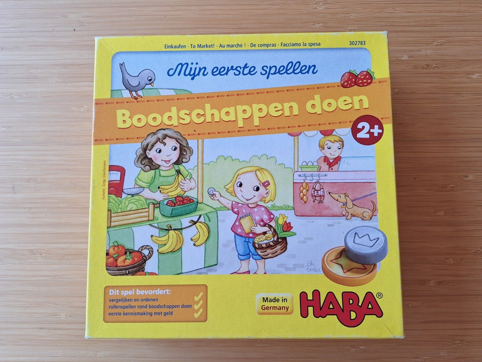 Boodschappen doen - spel HABA 2+, Hobby en Vrije tijd, Gezelschapsspellen | Bordspellen, Drie of vier spelers, Ophalen of Verzenden
