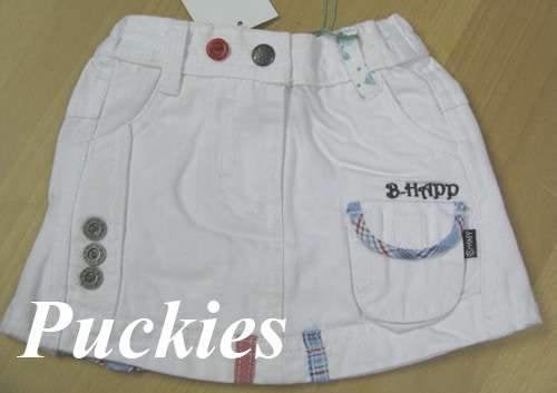 Wit denim rokje Villa Happ maat 68 NIEUW (8161) a, Villa Happ, Meisje, Jurkje of Rokje, Nieuw