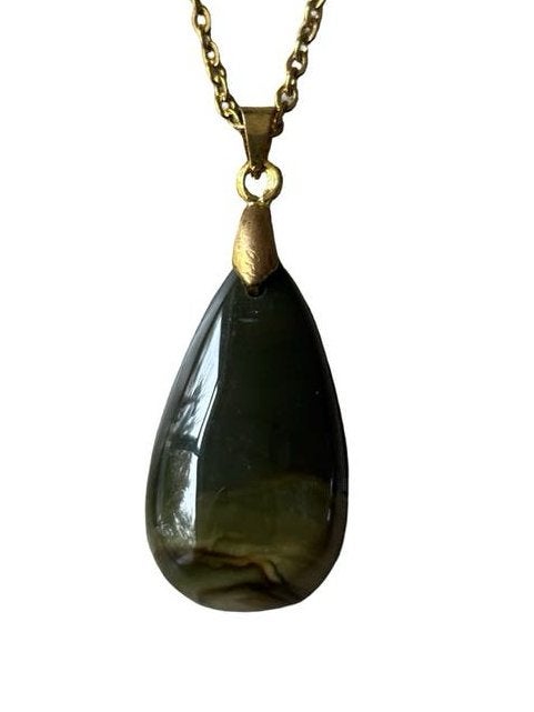 Bloedsteen Edelsteen Ketting - RVS Sieraden Accessoires, Overige materialen, Vanbeeksaar4@gmail.com, Nieuw, Ophalen of Verzenden