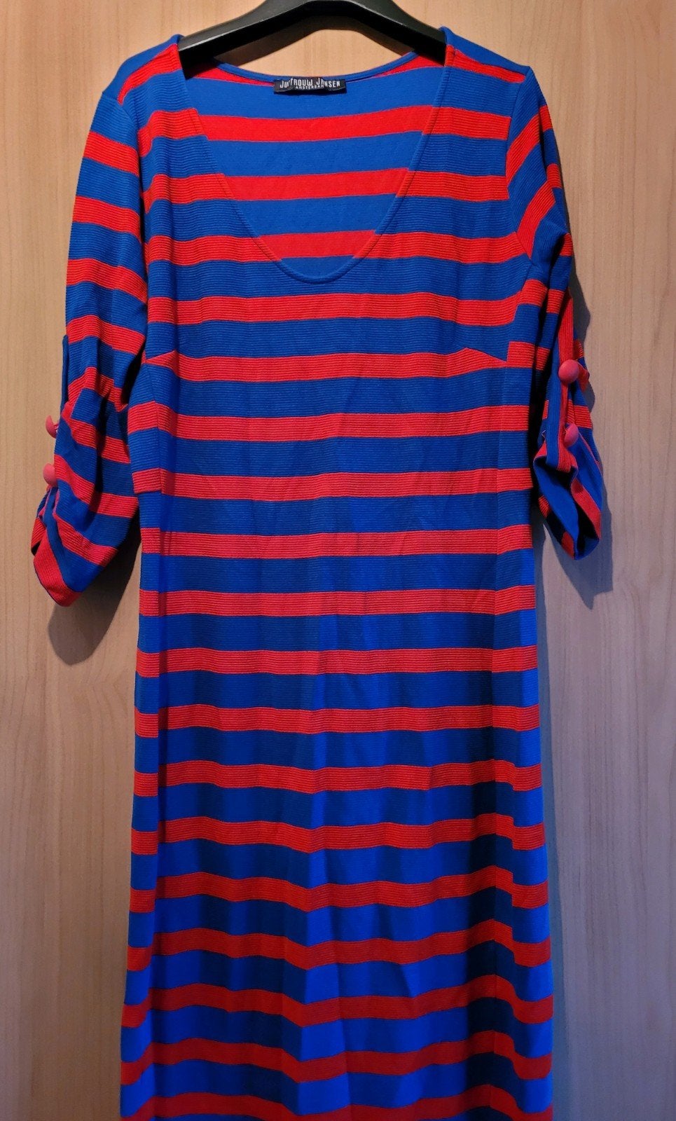 Jurk JUFFROUW JANSEN Amsterdam gestreept rood/blauw, Kleding | Dames, Maat 38/40 (M), Meerkleurig, Ophalen of Verzenden, Zo goed als nieuw
