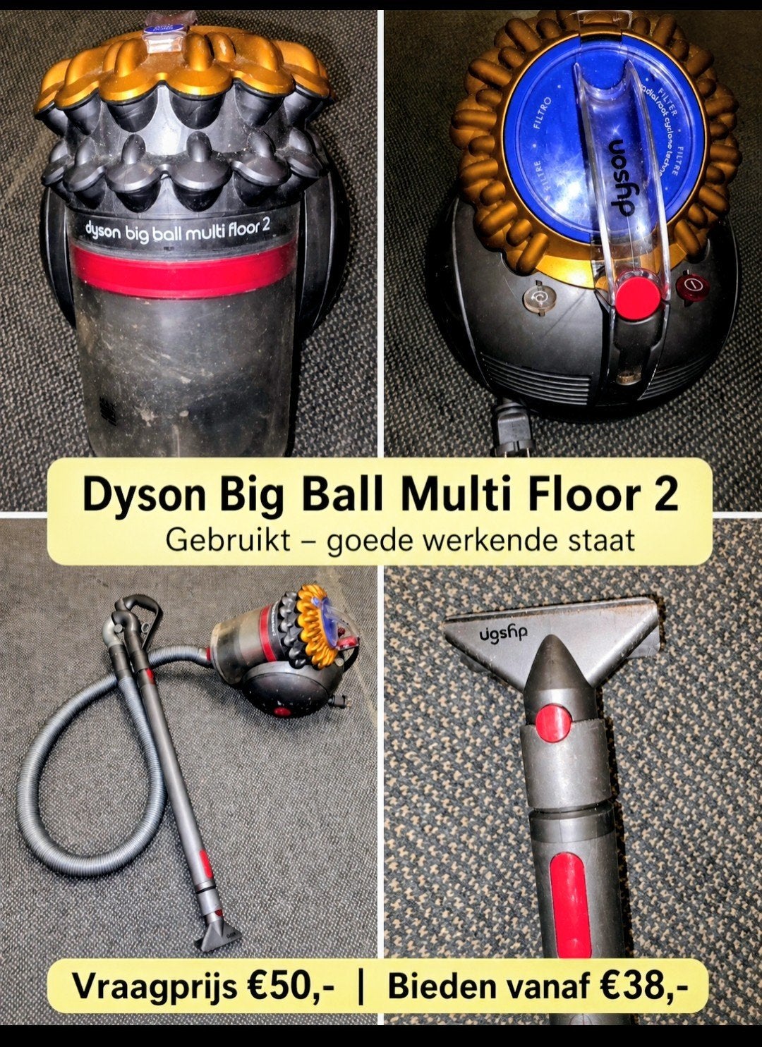 Dyson Big Ball Multi Floor 2 stofzuiger kwaliteit, Ophalen of Verzenden