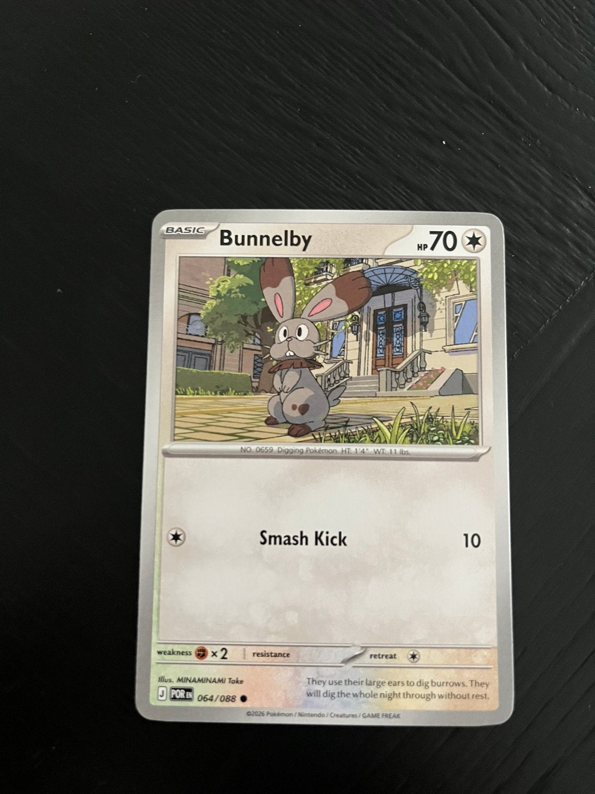Pokemon Bunnelby nieuw, Verzamelen, Speelkaarten, Jokers en Kwartetten, Ophalen of Verzenden, Zo goed als nieuw, Speelkaart(en)