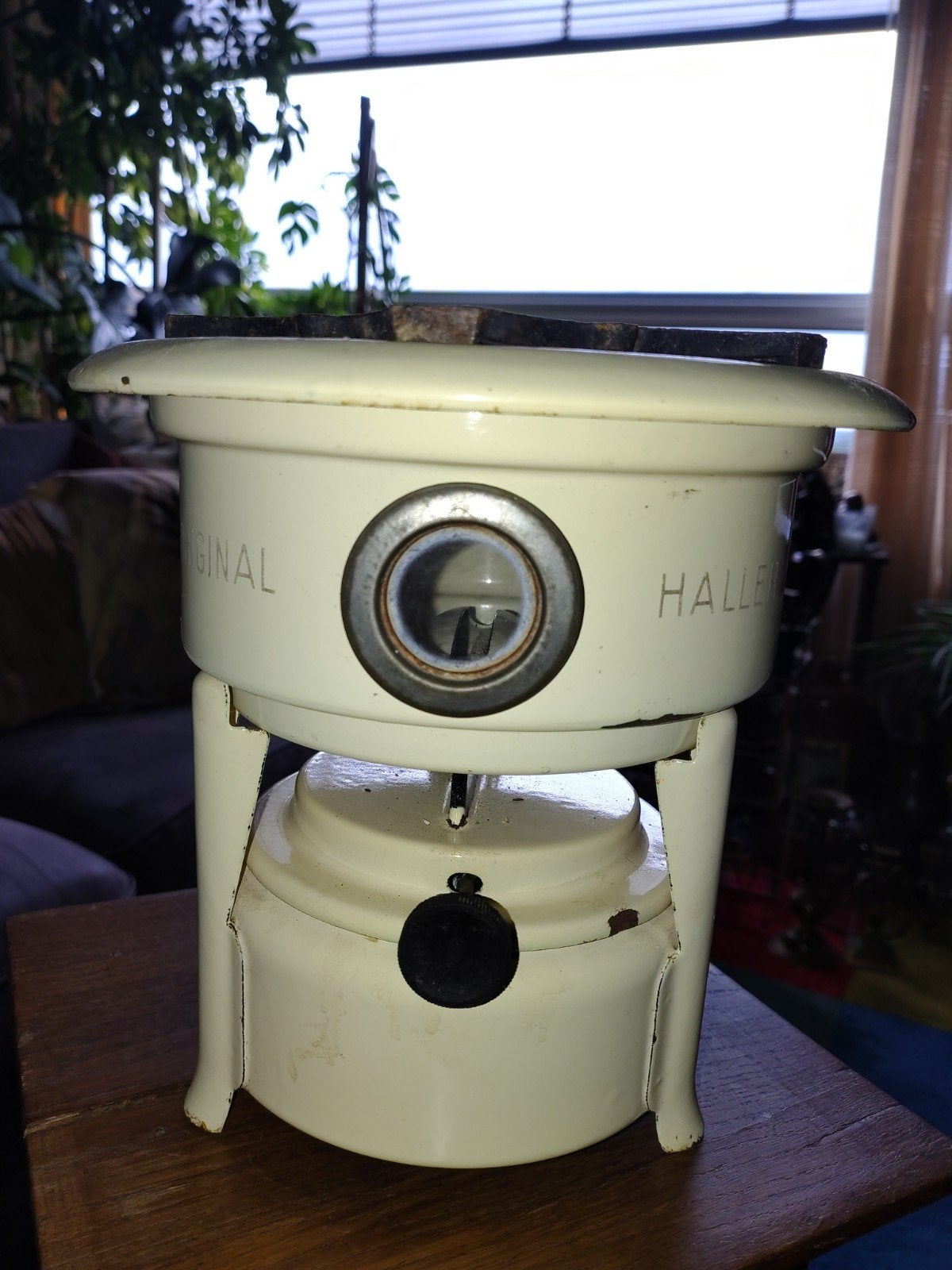 Vintage Original Haller Petroleumstel - Roomwit Emaille, Antiek en Kunst, Ophalen of Verzenden