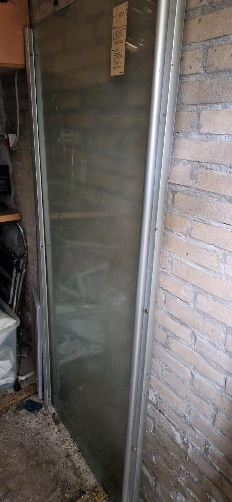 Gratis douchedeur dik matglas 95cm x 185cm, Ophalen, Zo goed als nieuw