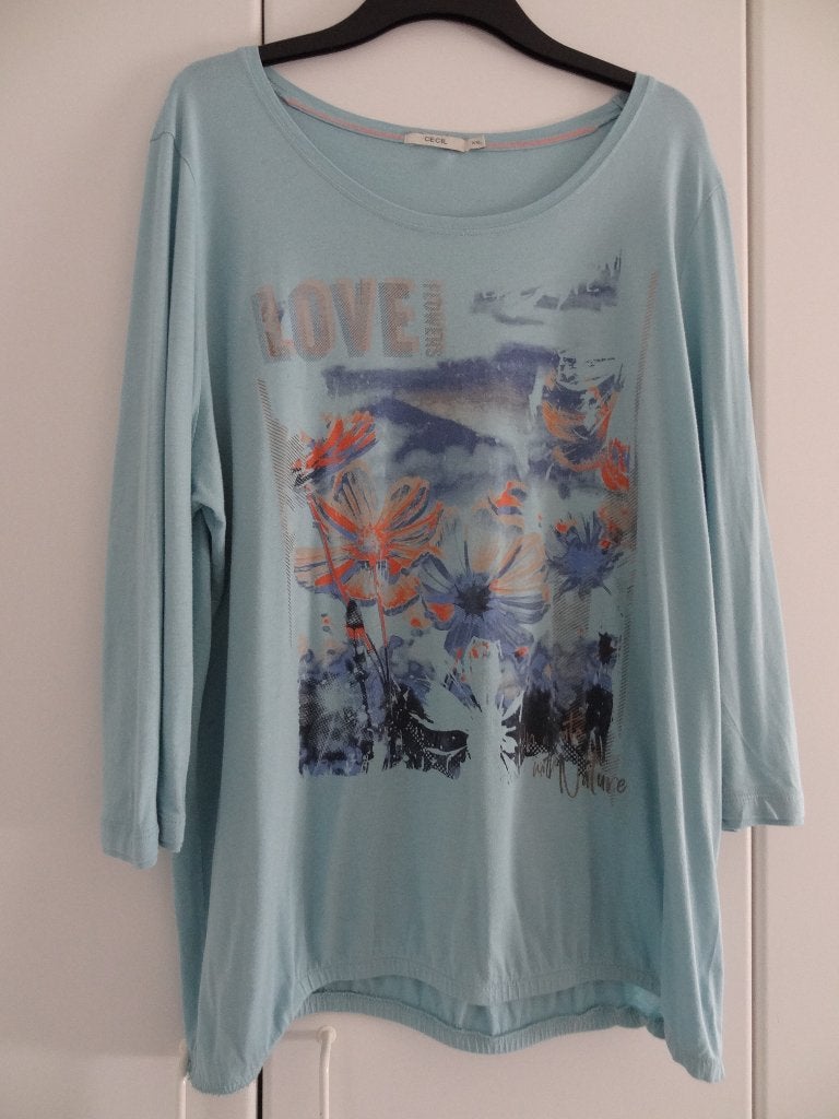 2x Longsleeve van Cecil maat XXL - groen en blauw, Kleding | Dames, Grote Maten, Blauw, Zo goed als nieuw, Cecil, Shirt of Top